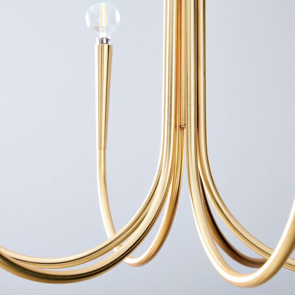Swoop Arm Chandelier (64 cm) west elm United Kingdom